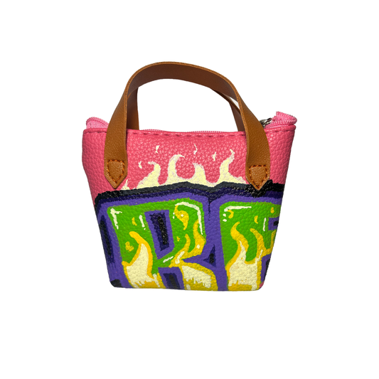 1/1 Neon Pink Mini Bag REWOZISLIKE® - Edizione Limitata (GRAFF BAG) Hand-Painted