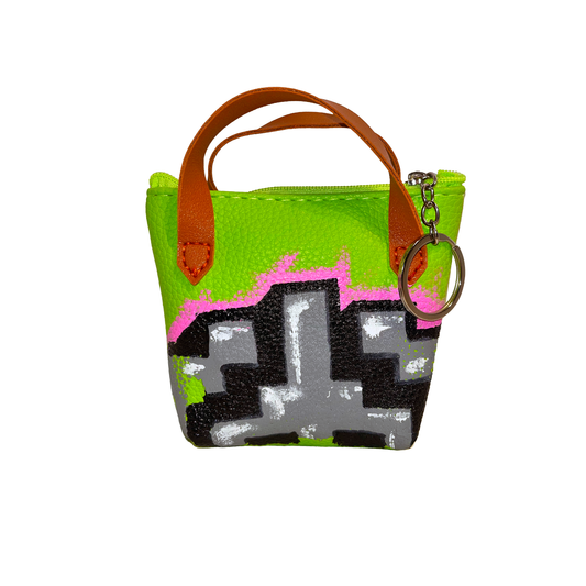 1/1 Neon Green Mini Bag REWOZISLIKE® - Edizione Limitata (GRAFF BAG) Hand-Painted