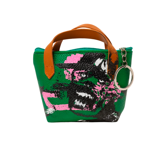 1/1 Green Mini Bag REWOZISLIKE® - Edizione Limitata (Lil demon) Hand-Painted